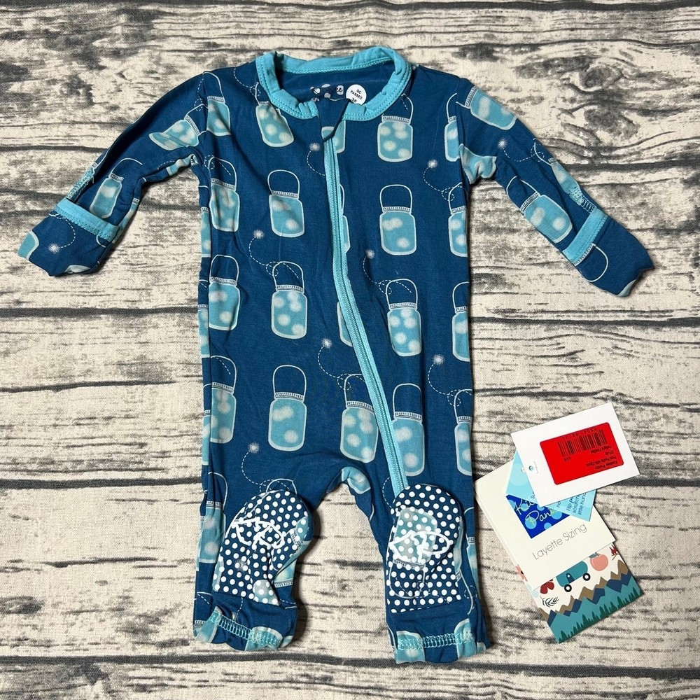 Kickee Pants NWT Twilight Fireflies 0-3 Footie